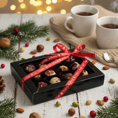 Bombki czekoladowe z bakaliami